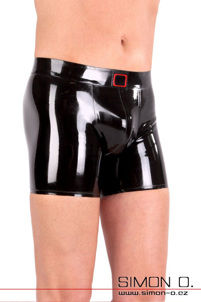 Latexové boxerky černé s logem Simon O.