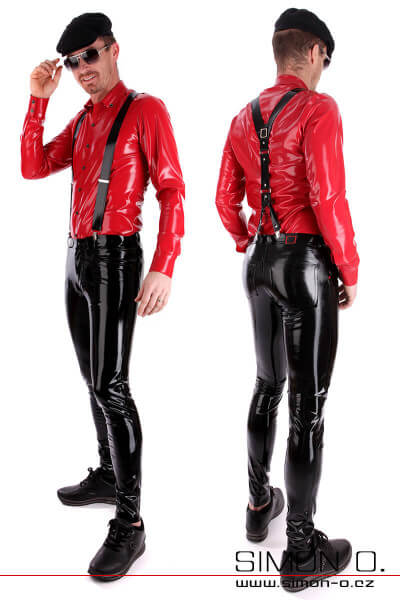 Černé Latexové Kšandy UNISEX, pro Dámy i Pány