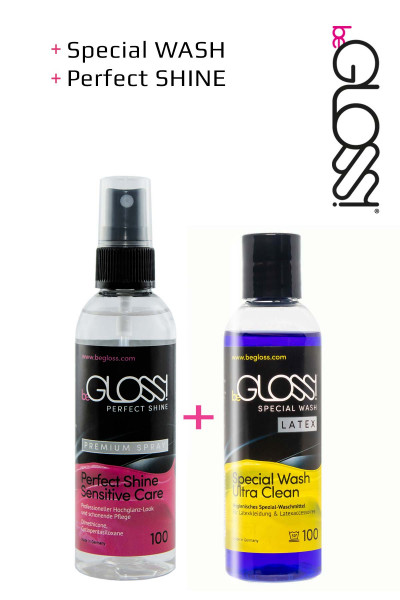 Latexová péče Set Small - Perfektní Lesk & Jednoduché Oblékání, Šetrné Mytí