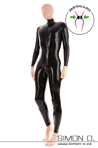 Černý latexový catsuit pro muže