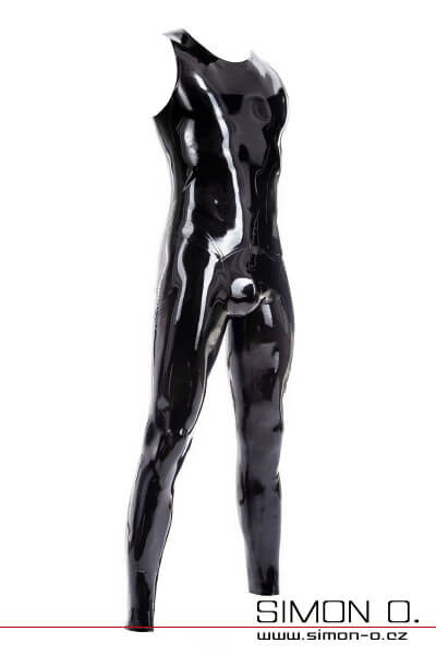 Latexový catsuit pro muže Basic bez rukávů pro muže