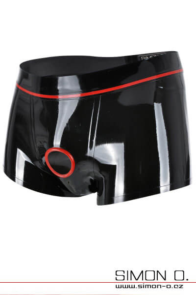 Latexové boxerky s kroužkem pro penis